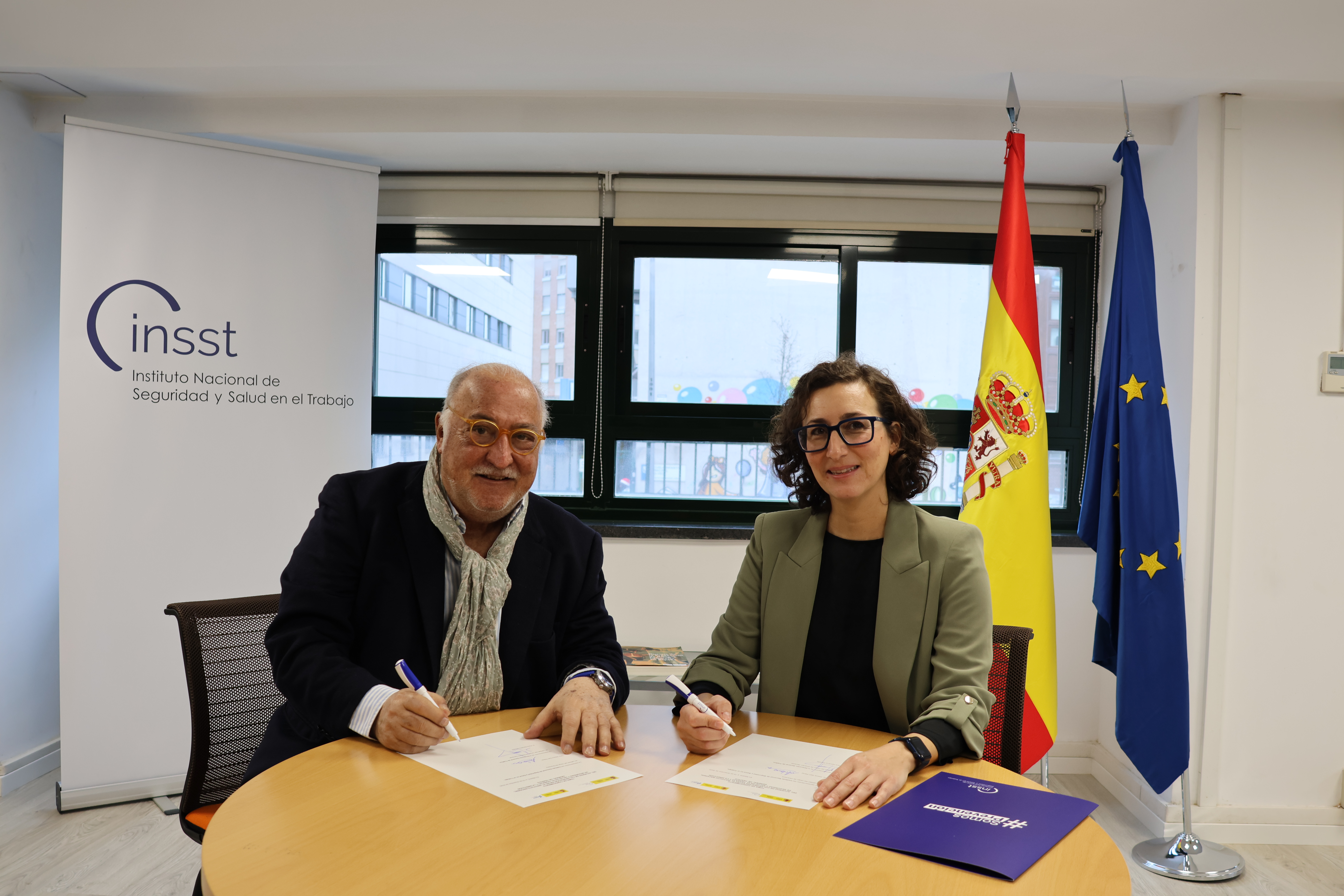 Aitana Garí, Directora del INSST y Pere Navarro, Director de la DGT