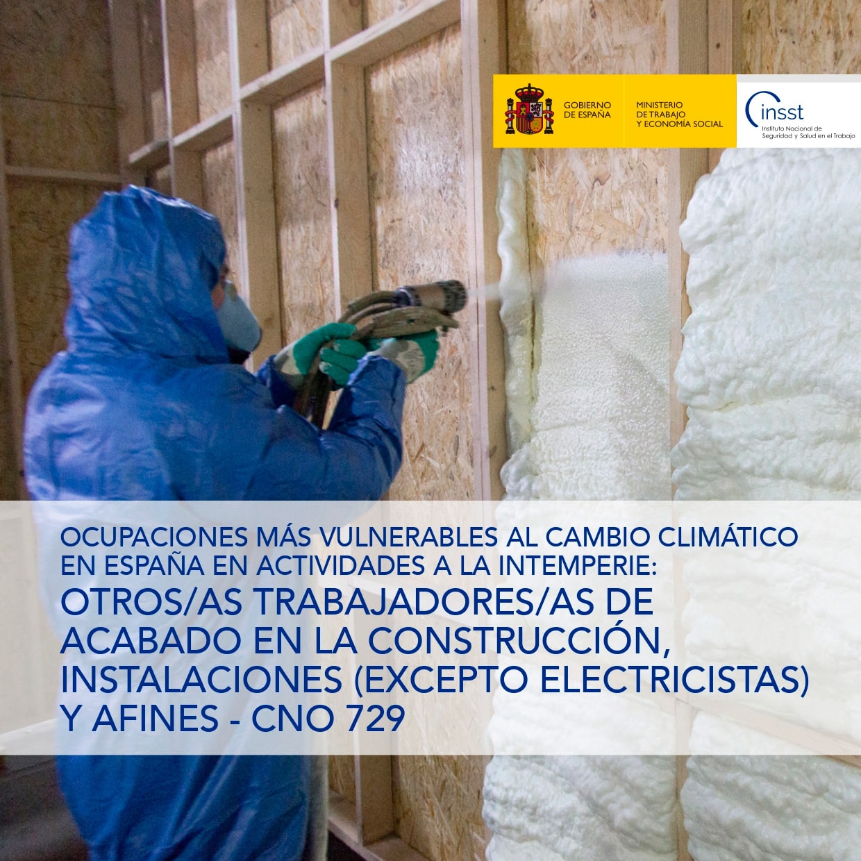 Ocupaciones más vulnerables al cambio climático en España en actividades a la intemperie: Otros/as trabajadores/as de acabado en la construcción, instalaciones (excepto electricistas) y afines - CNO 729 - Año 2025