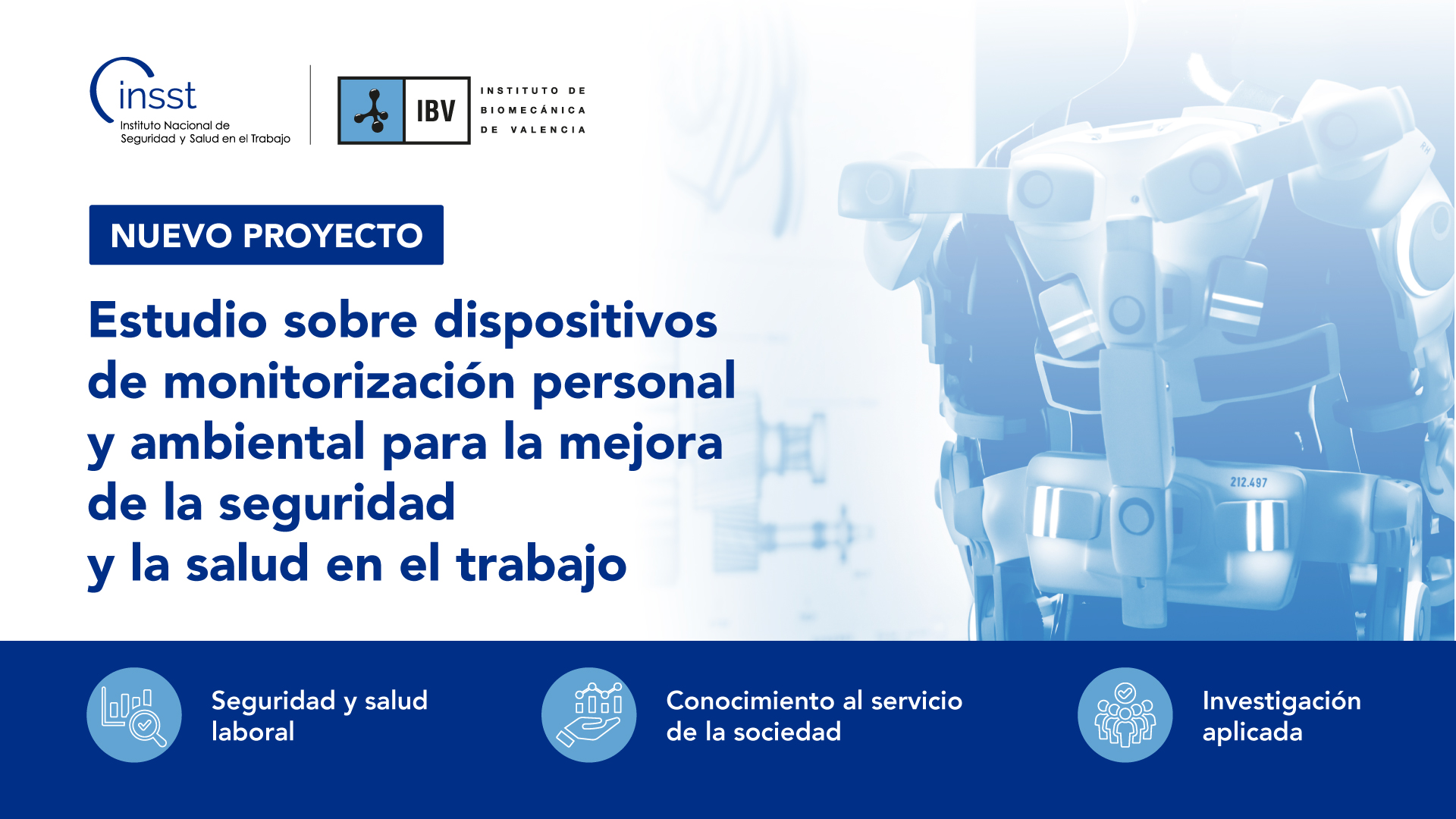 Banner del estudio sobre dispositivos de monitorización personal y ambiental para la mejora de la seguridad y salud en el trabajo