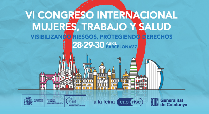 Banner del VI Congreso Internacional Mujeres, Trabajo y Salud.
