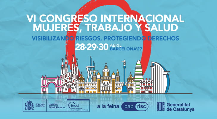 Banner del VI Congreso Internacional Mujeres, Trabajo y Salud.
