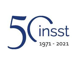  Imagen de logotipo que representa el 50 aniversario del Instituto Nacional de Seguridad y Salud en el Trabajo 