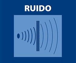 Leyenda ruido e imagen que simboliza una ondas 