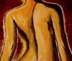  Imagen de un dibujo de una espalda desnuda de una mujer 
