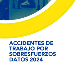 Imagen de la píldora informativa. Accidentes de trabajo por sobreesfuerzos. Datos 2024