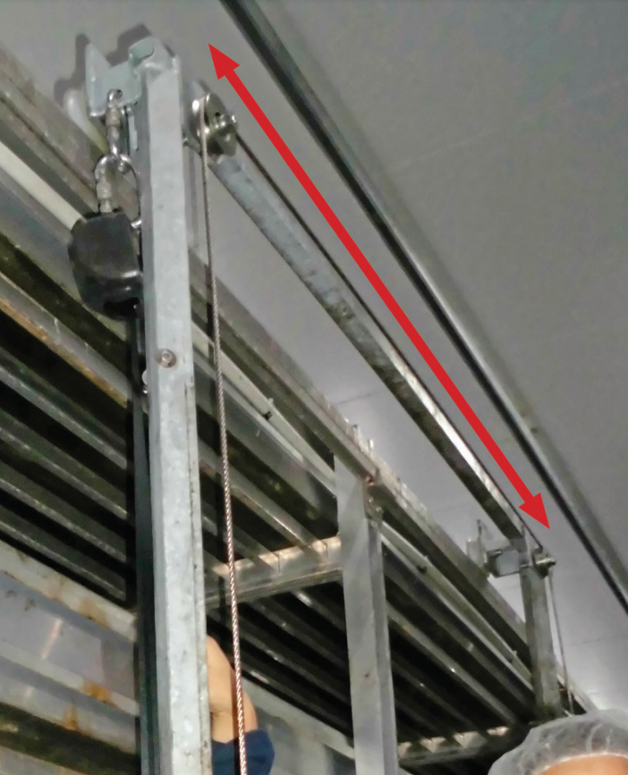 Figura 2: Bastidor de la plataforma sobre guía/carril