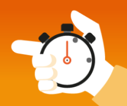 Una mano con un cronometro en  ella