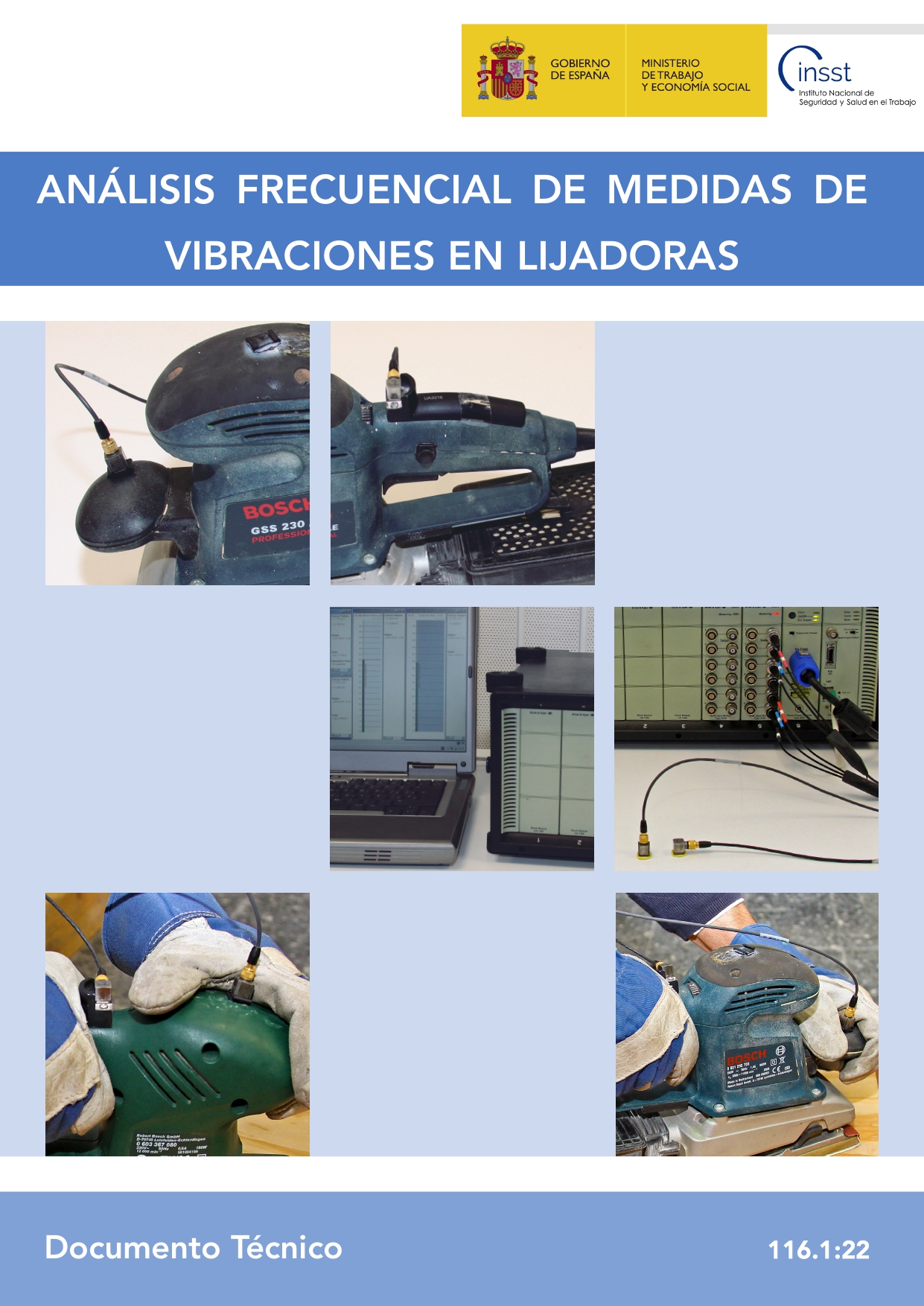 Análisis frecuencial de medidas de vibraciones en lijadoras - Año 2022