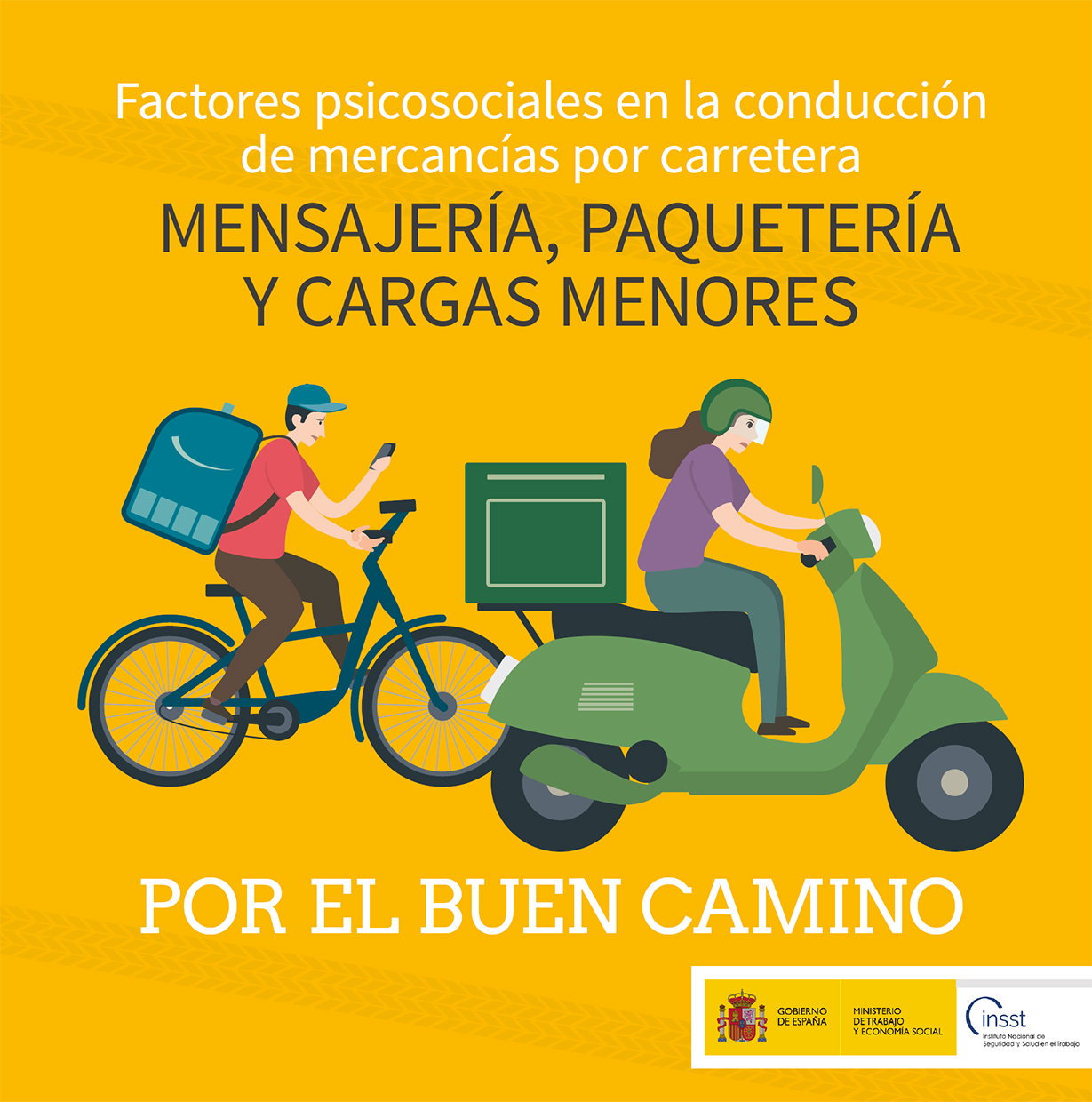 Folleto: Factores psicosociales en la conducción de mercancías por carretera MENSAJERÍA, PAQUETERÍA Y CARGAS MENORES - Año 2022