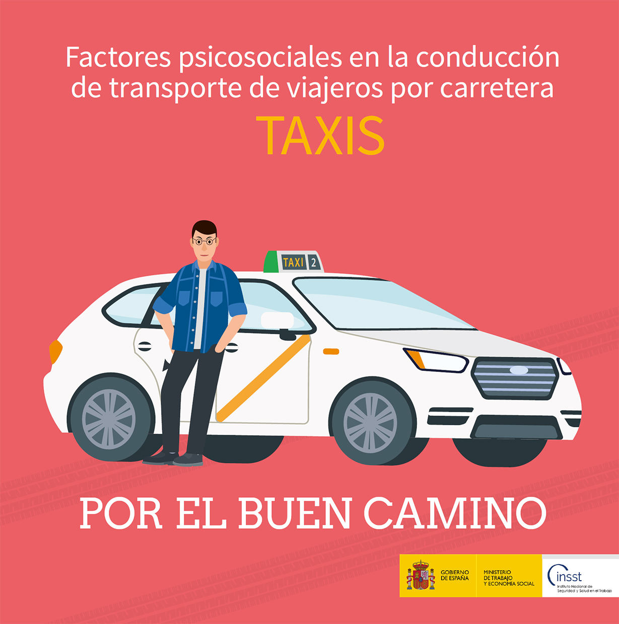 Folleto: Factores psicosociales en la conducción de transporte de viajeros por carretera TAXIS - Año 2022