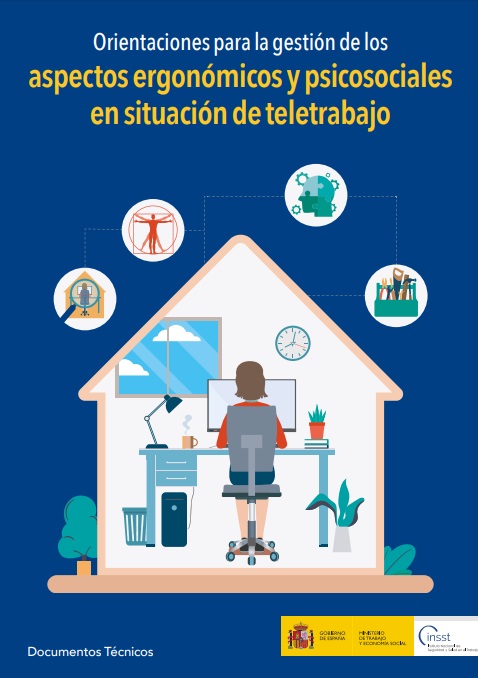 Imagen de una mujer sentada, trabajando con material de oficina