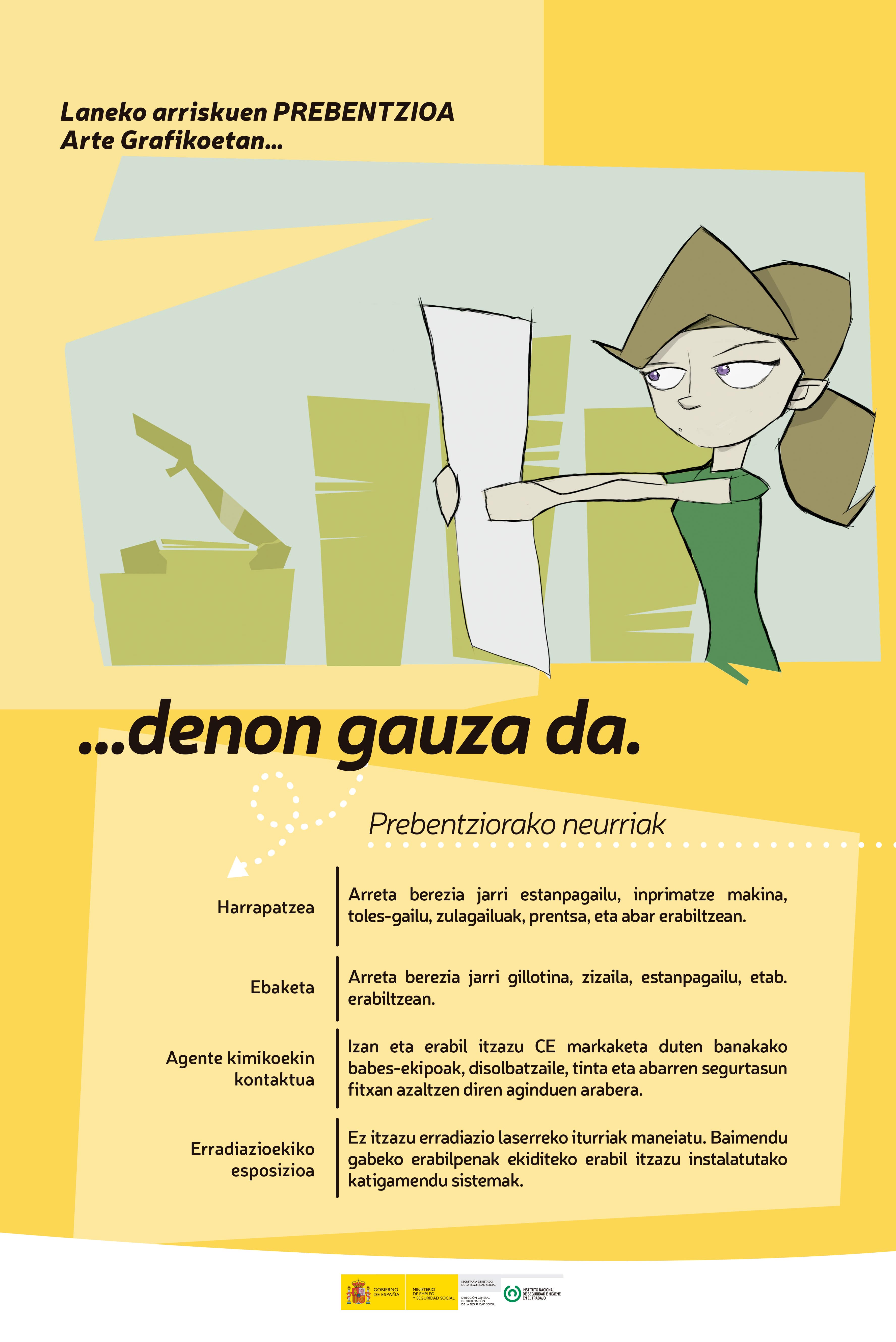 Kartela “Arte grafikoak” (euskera)