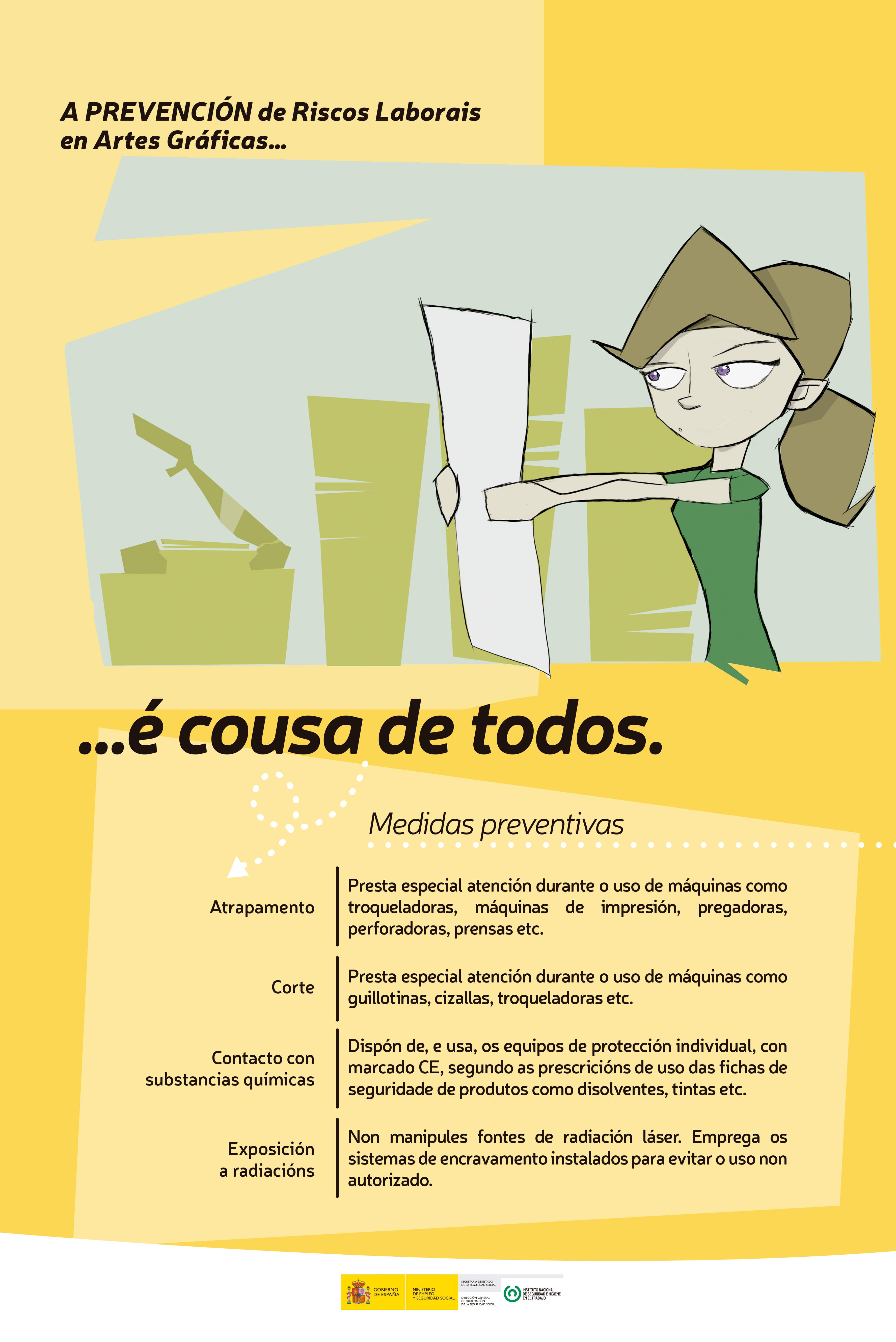 Cartel “Artes gráficas” (galego)