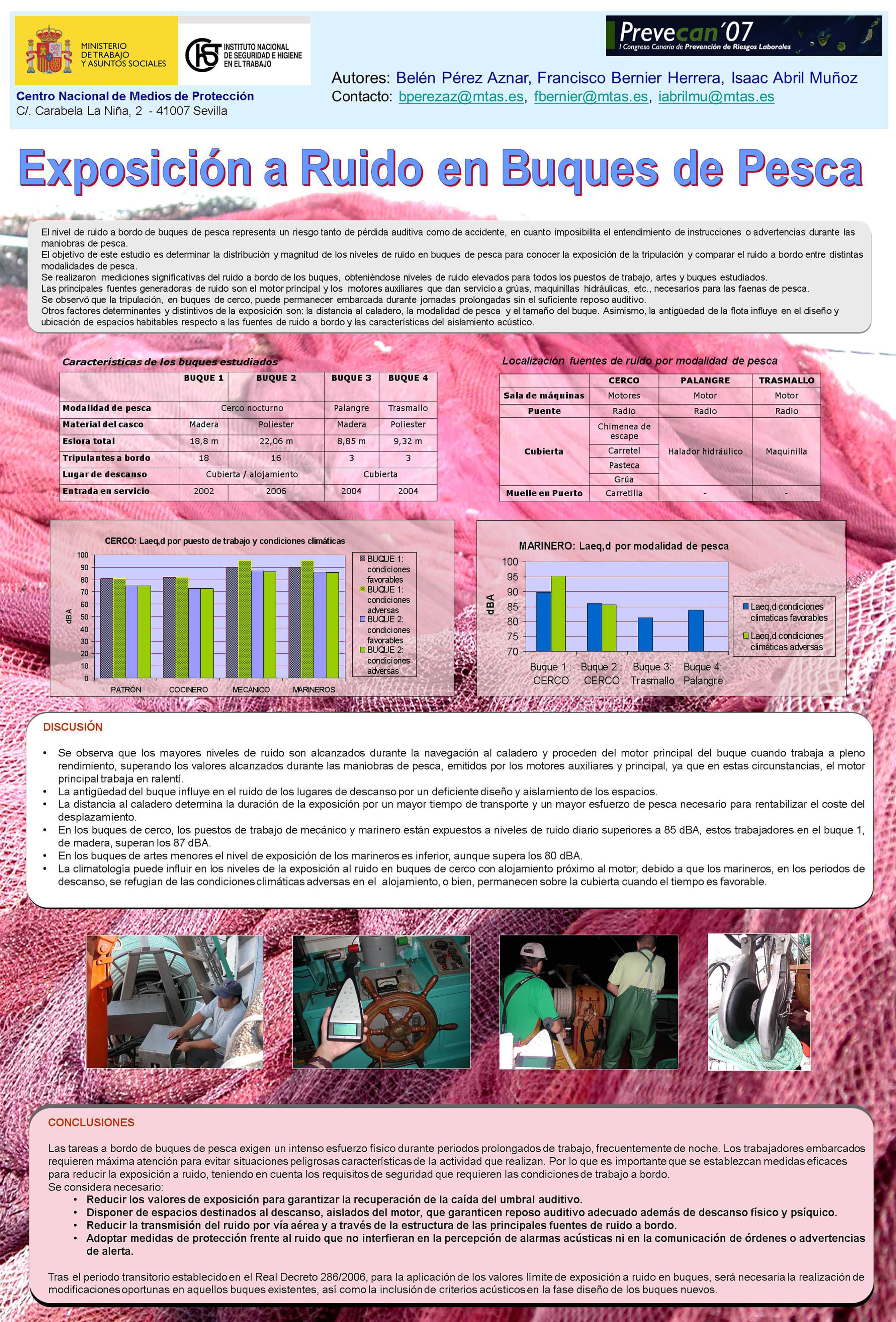 Póster Técnico: Exposición a ruido en buques de pesca - Año 2007
