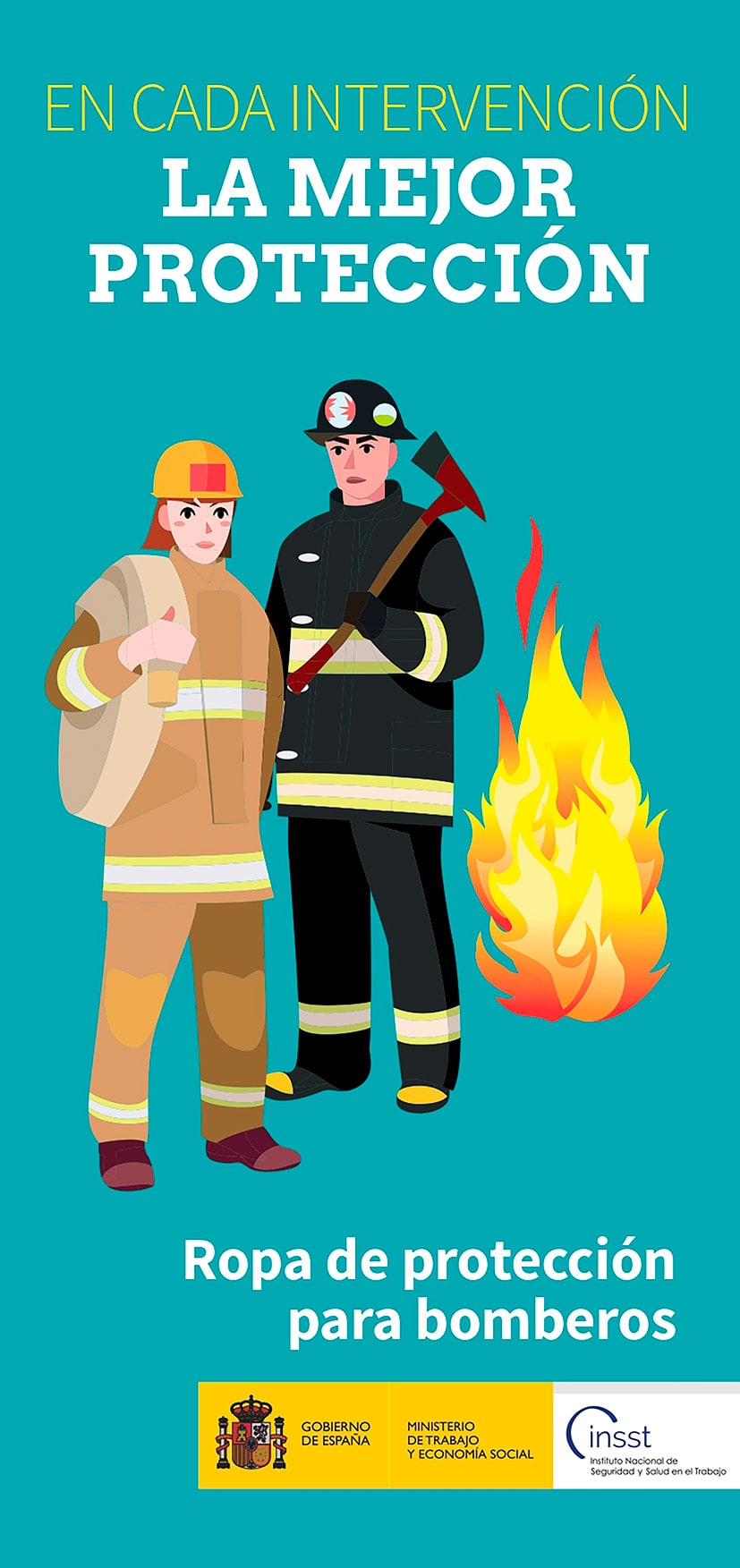 Folleto: En cada intervención la mejor protección. Ropa de protección para bomberos - Año 2025