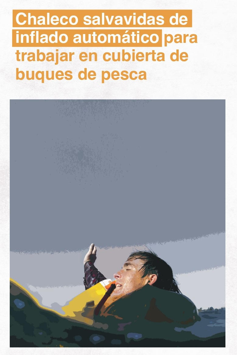 Folleto: Chaleco salvavidas de inflado automático para trabajar en cubierta de buques de pesca - Año 2022