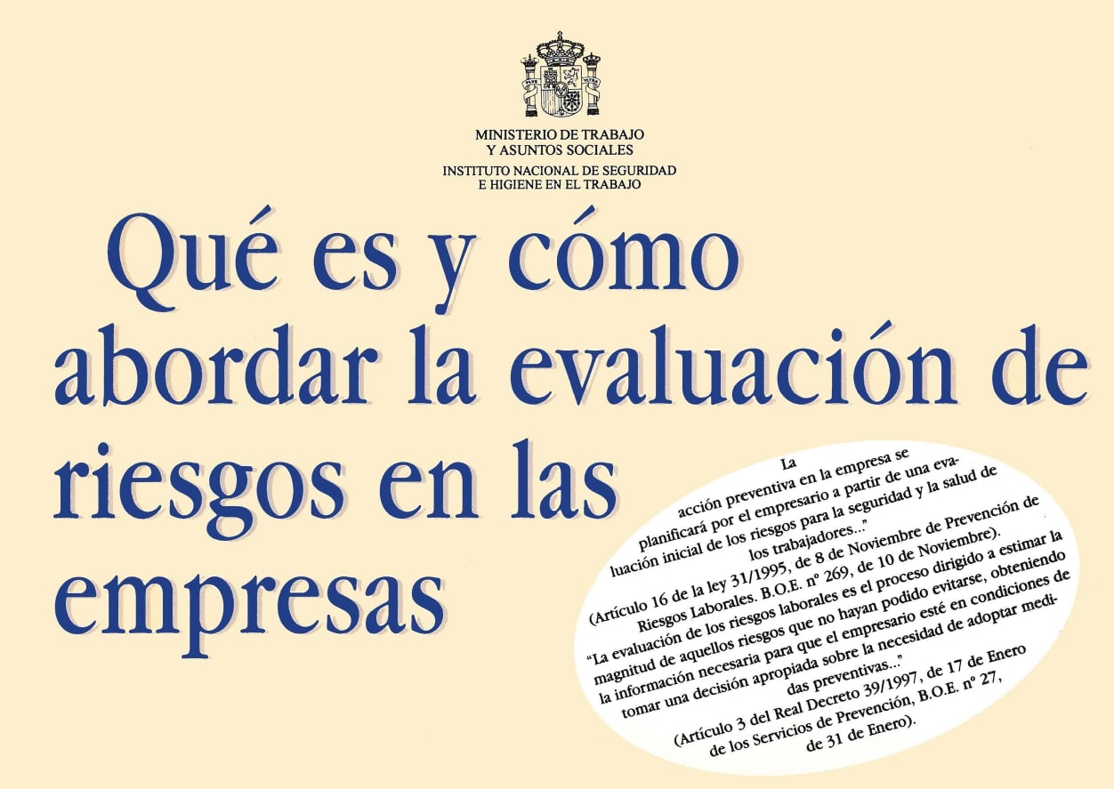 Folleto: Qué es y cómo abordar la evaluación de riesgos en las empresas - Año 1997