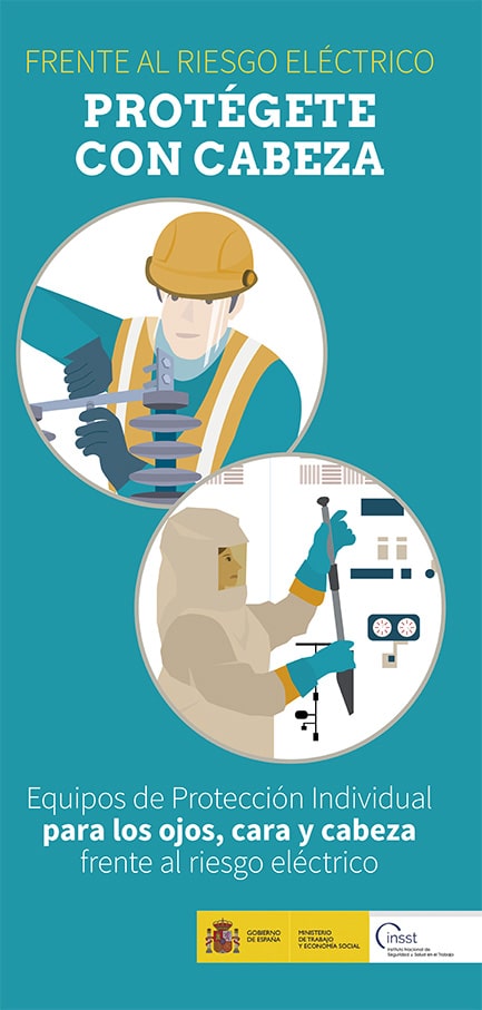 Folleto: Equipos de Protección Individual para los ojos, cara y cabeza frente al riesgo eléctrico - Año 2023