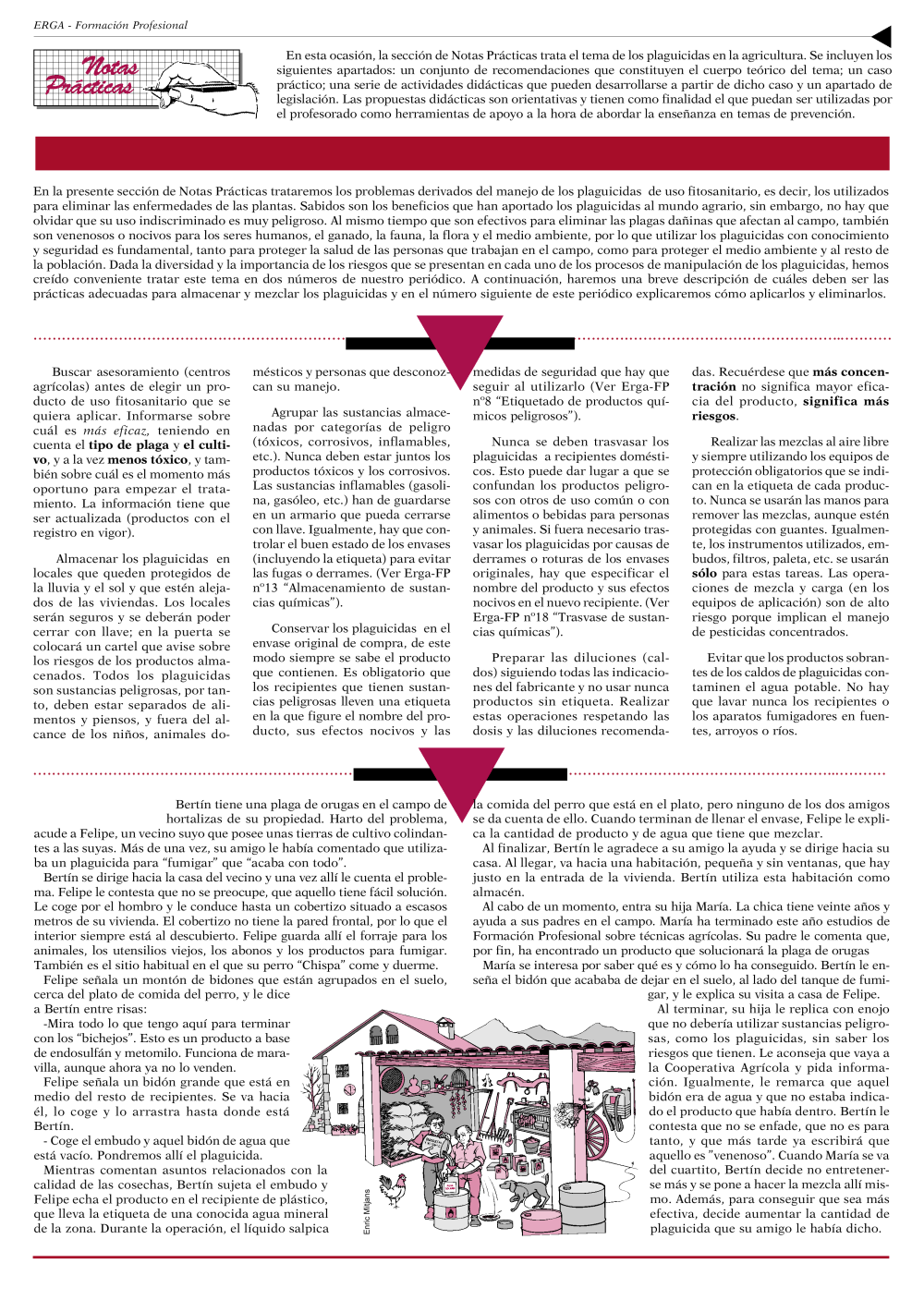NP Erga-FP 24. Plaguicidas en la agricultura. Almacenamiento y mezclas - Año 2000
