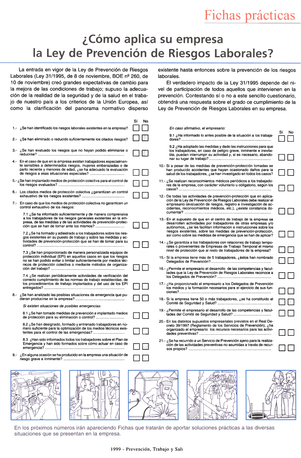 FP Revista SST 00. Cómo aplica su empresa la Ley de PRL - Año 1999