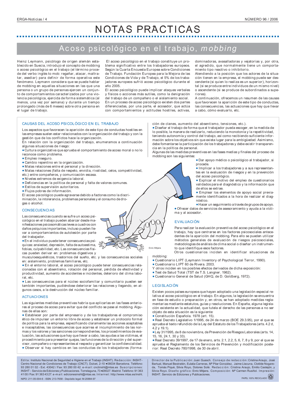 NP Erga-Noticias 96. Acoso psicológico en el trabajo, mobbing - Año 2006