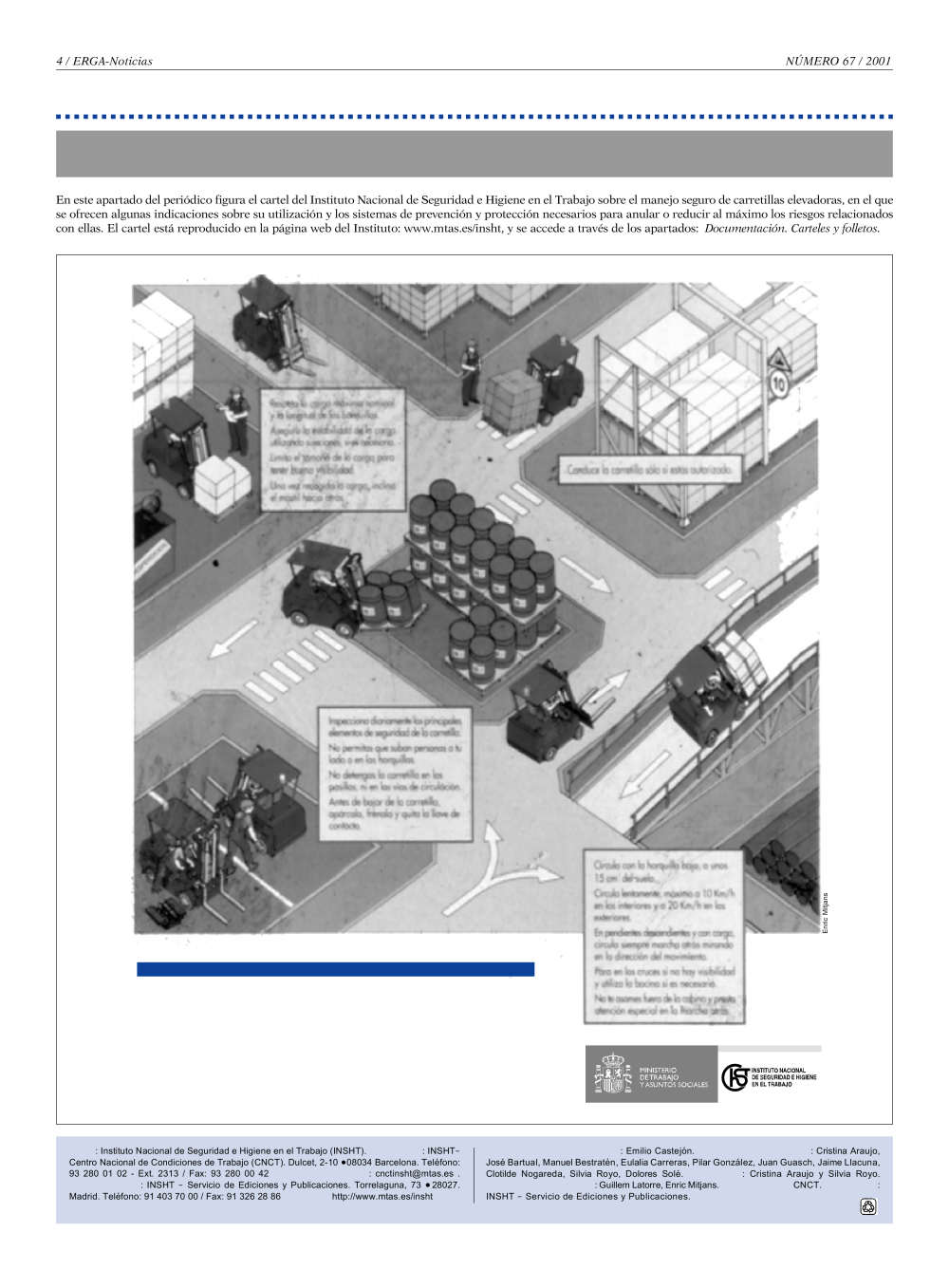 NP Erga-Noticias 67. Manejo seguro de carretillas elevadoras - Año 2001