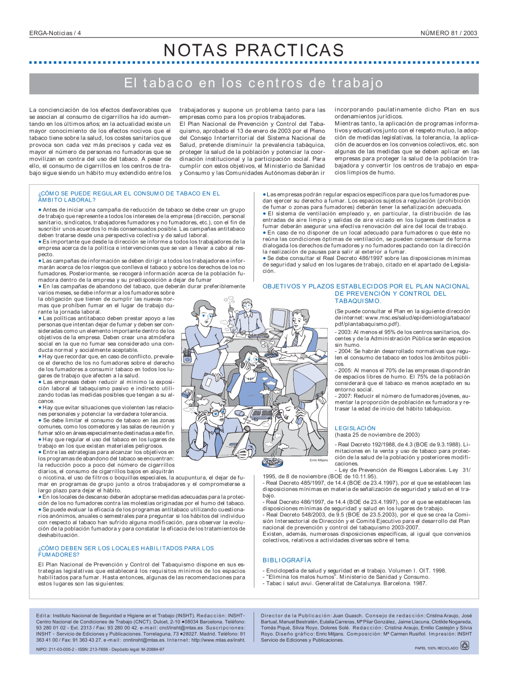 NP Erga-Noticias 81. El tabaco en los centros de trabajo - Año 2003