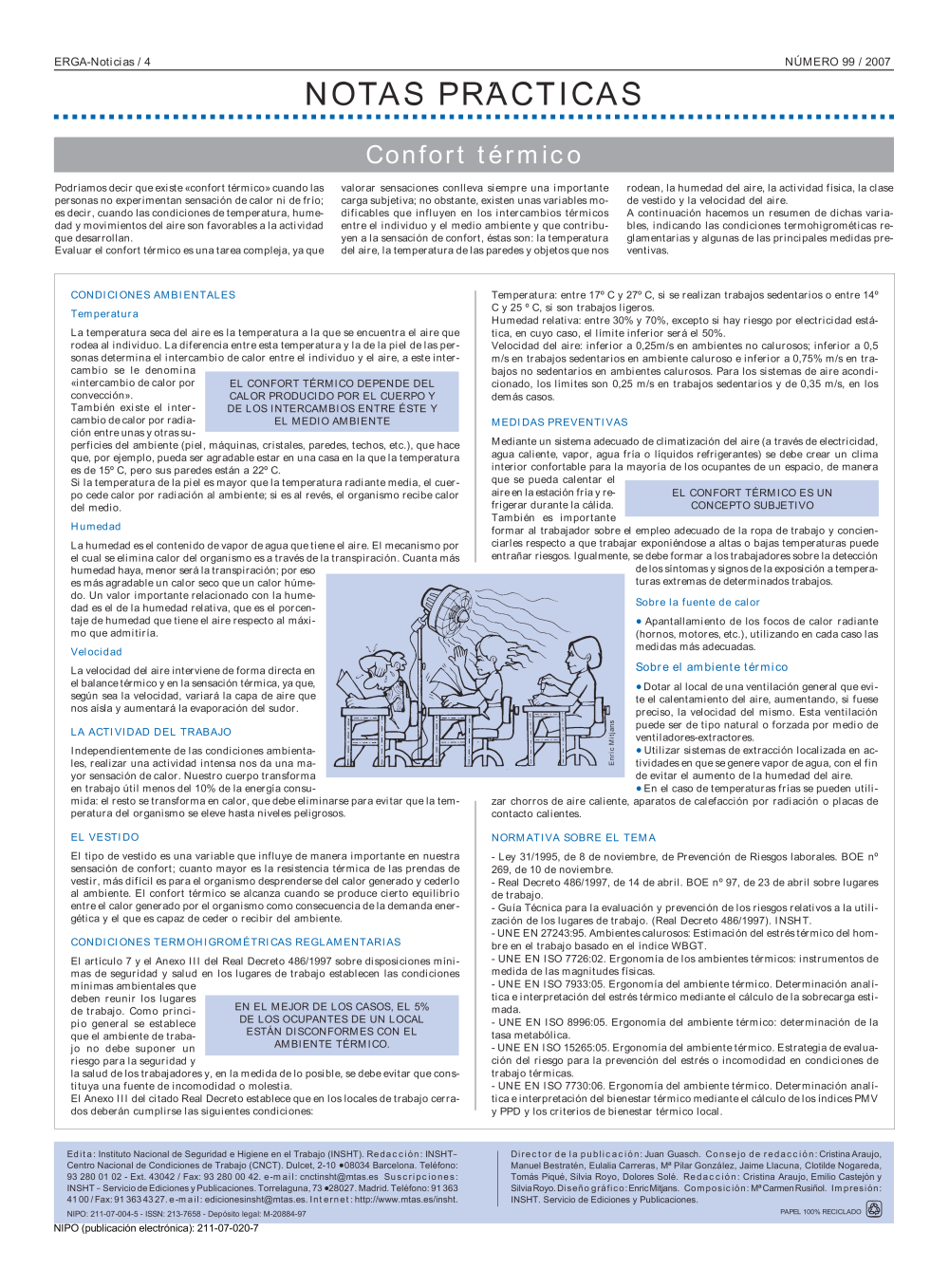 NP Erga-Noticias 99. Confort térmico - Año 2007