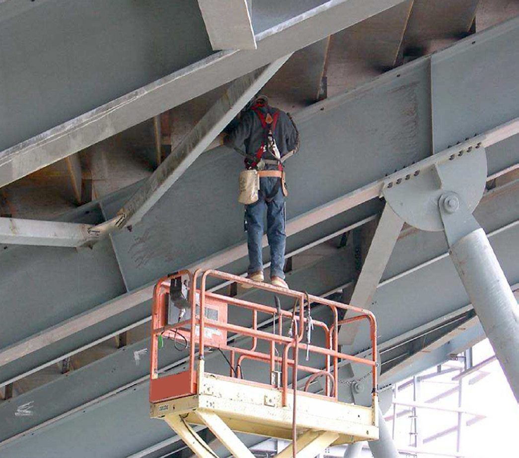 Trabajo en altura sobre barandilla