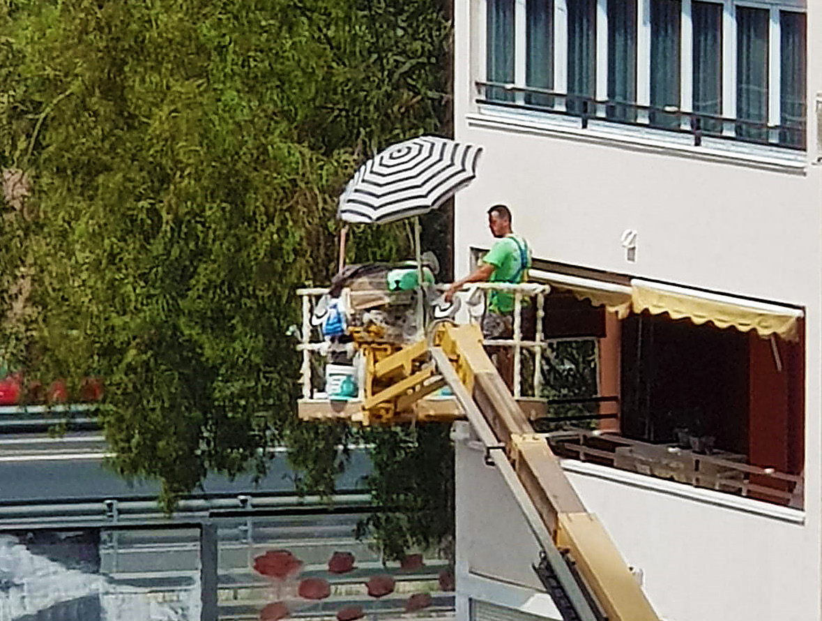 Plataforma utilizada como montacargas