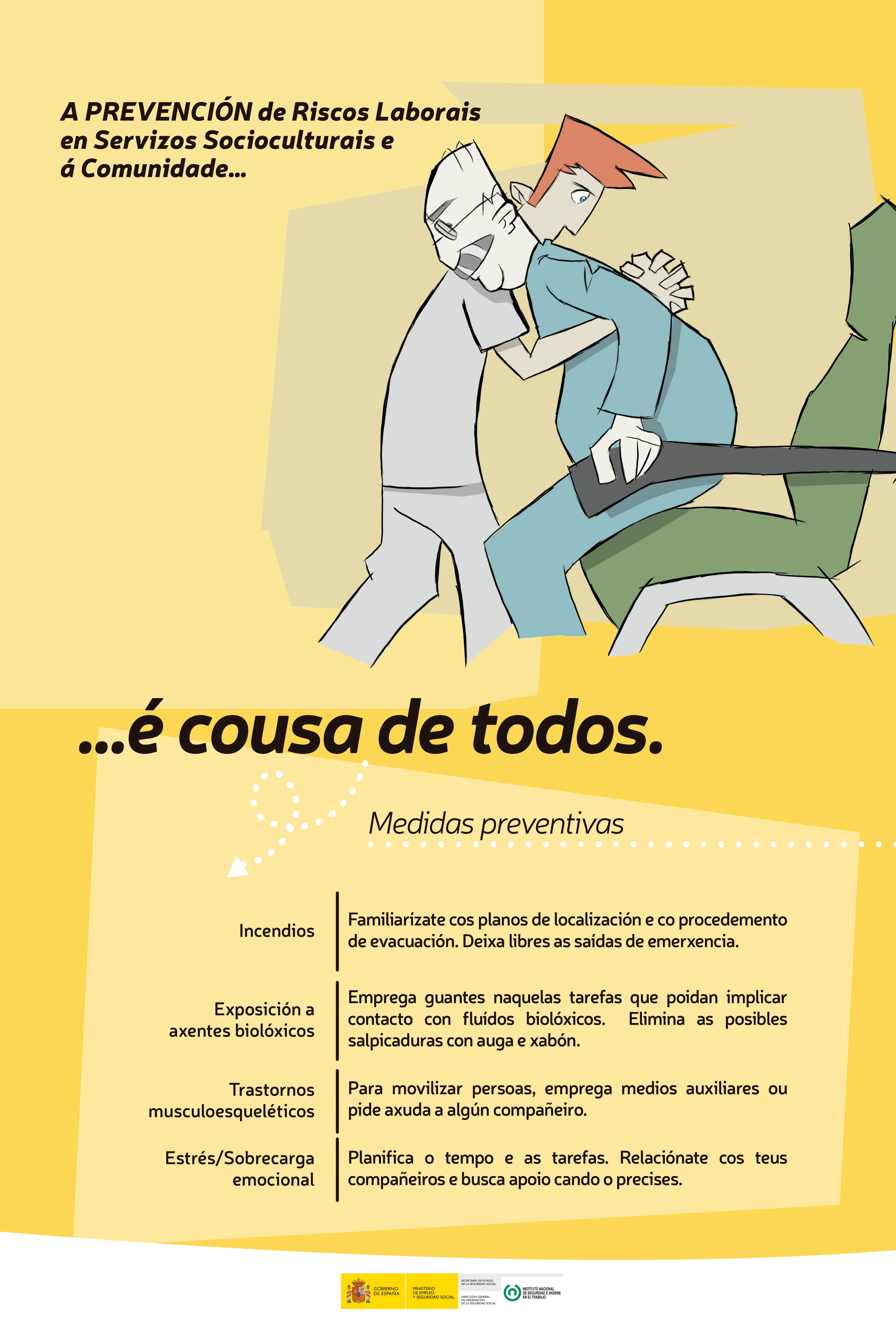 Cartel “Servizos Socioculturais e á Comunidade” (galego)