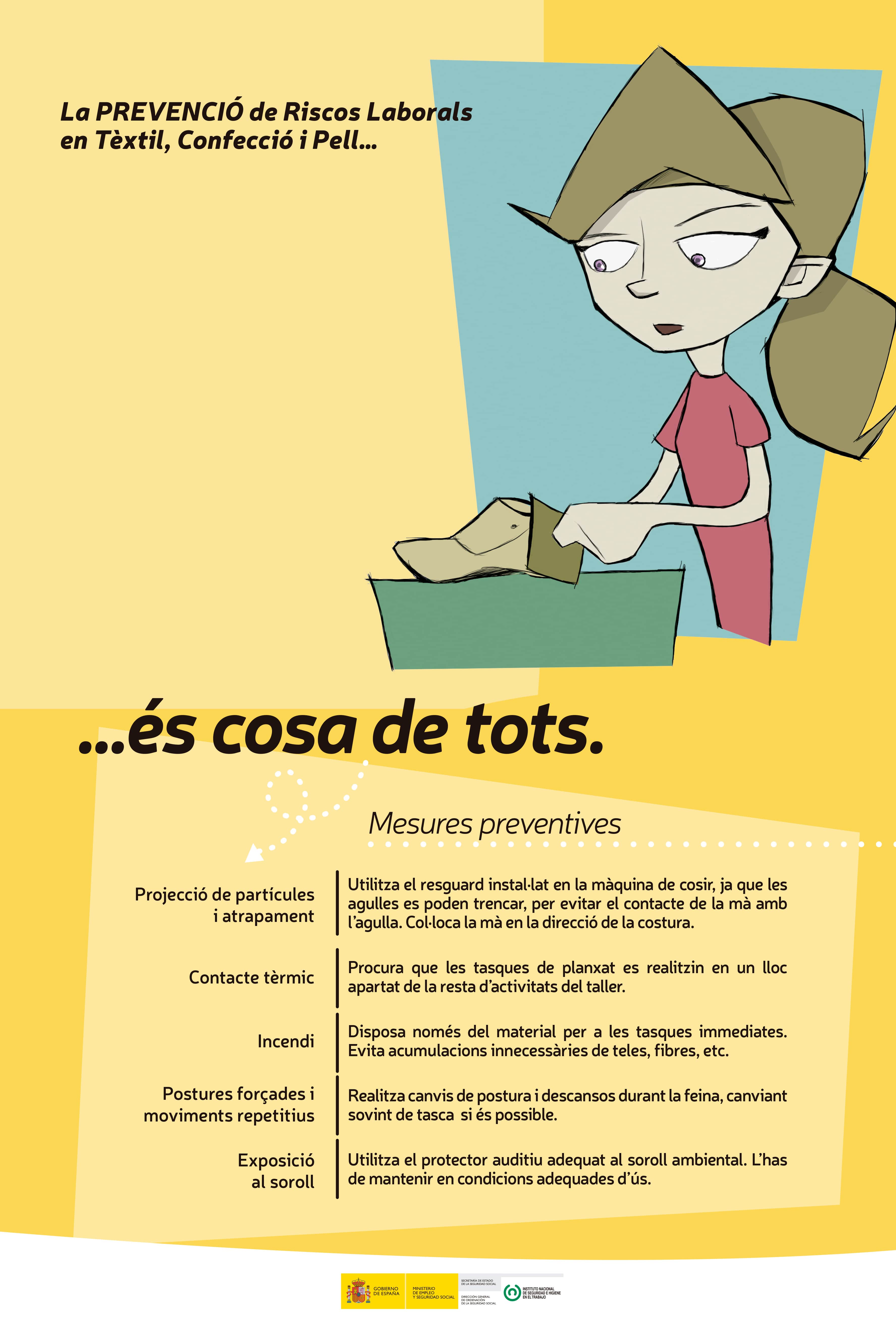 Cartell “Tèxtil, Confecció  i Pell” (catalá)