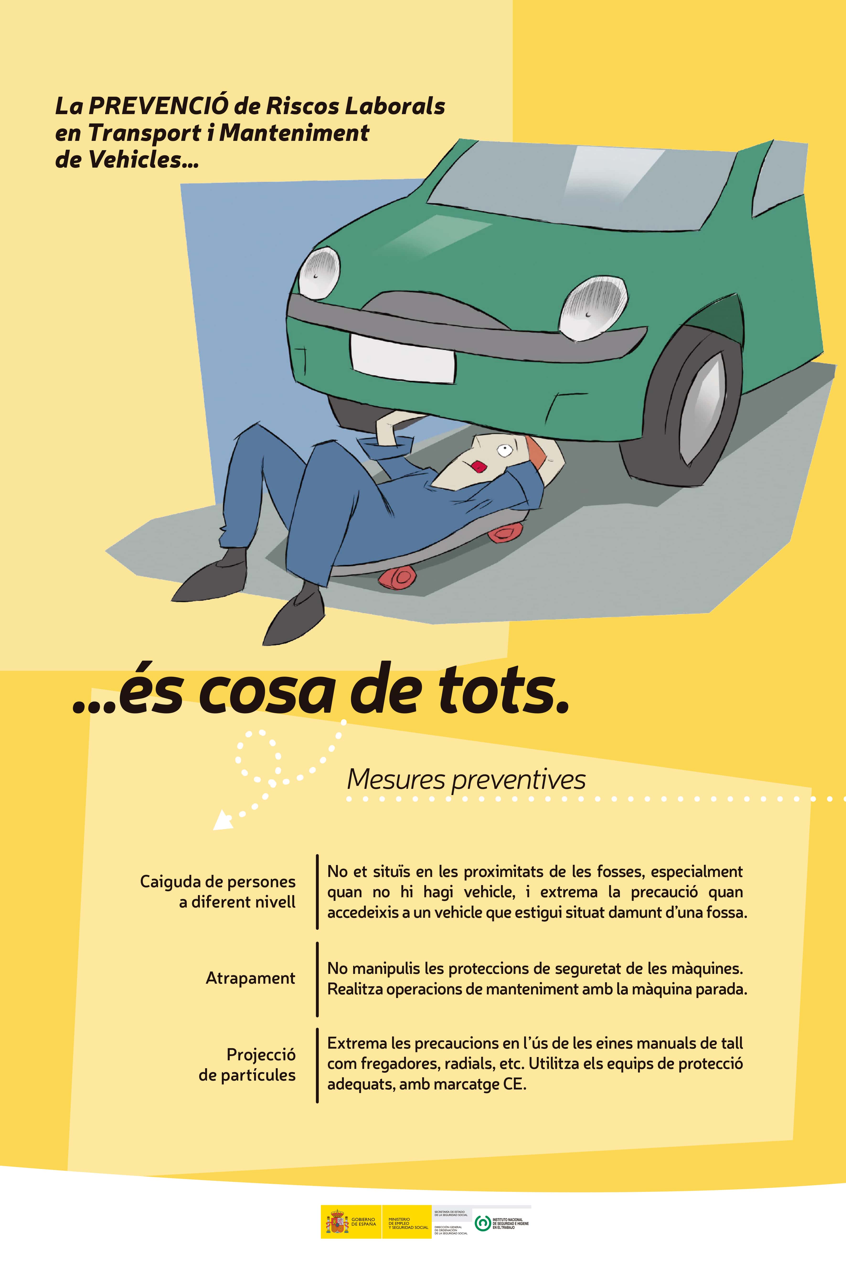 Cartell “Transport i Manteniment de Vehicles” (catalá)