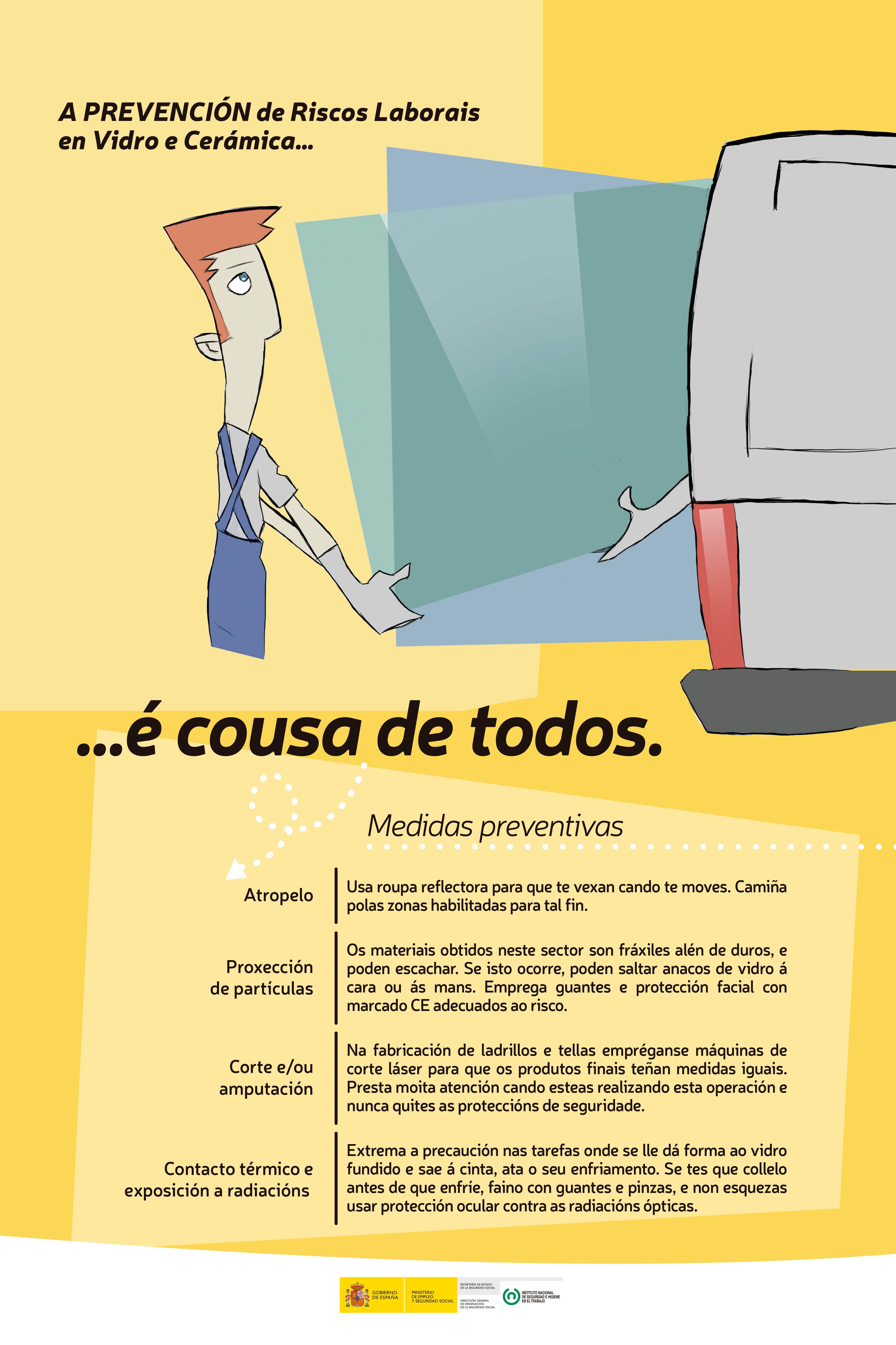 Cartel “Vidro e Cerámica” (galego)