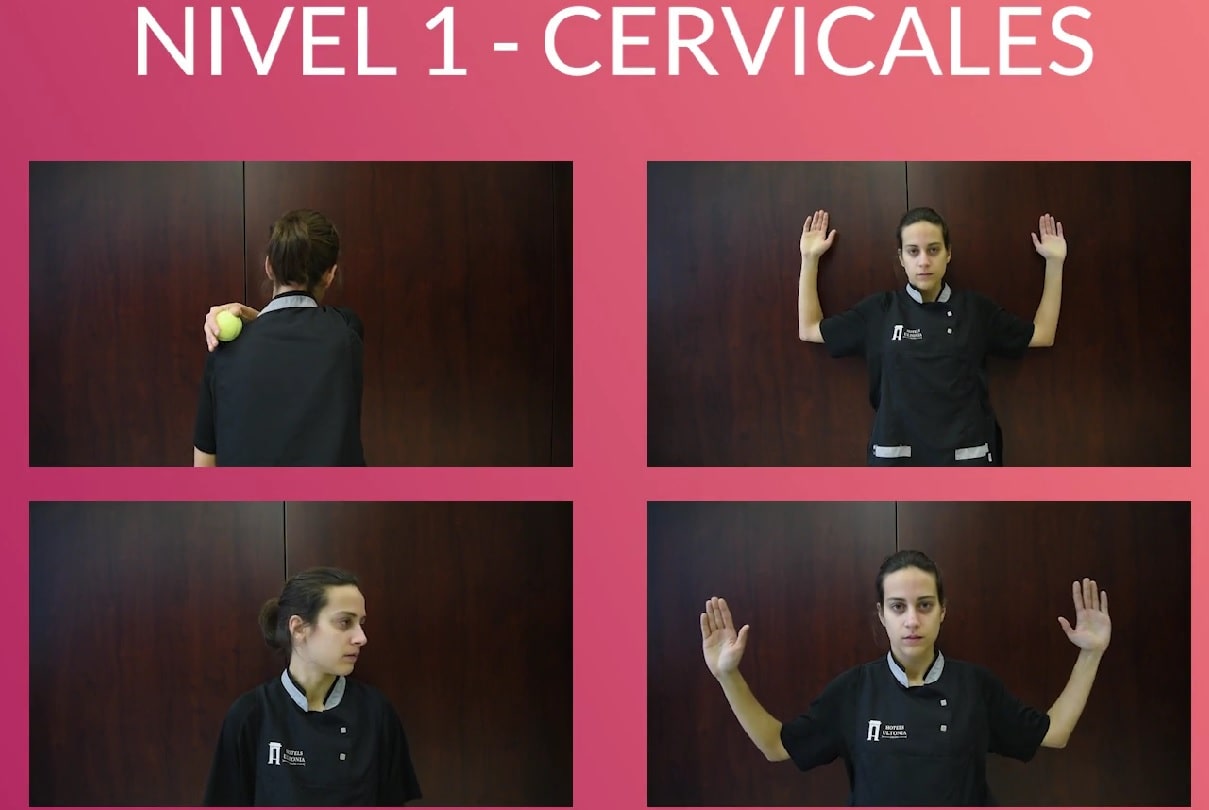 Captura de uno de los vídeos en el que sale una mujer realizando diversos ejercicios