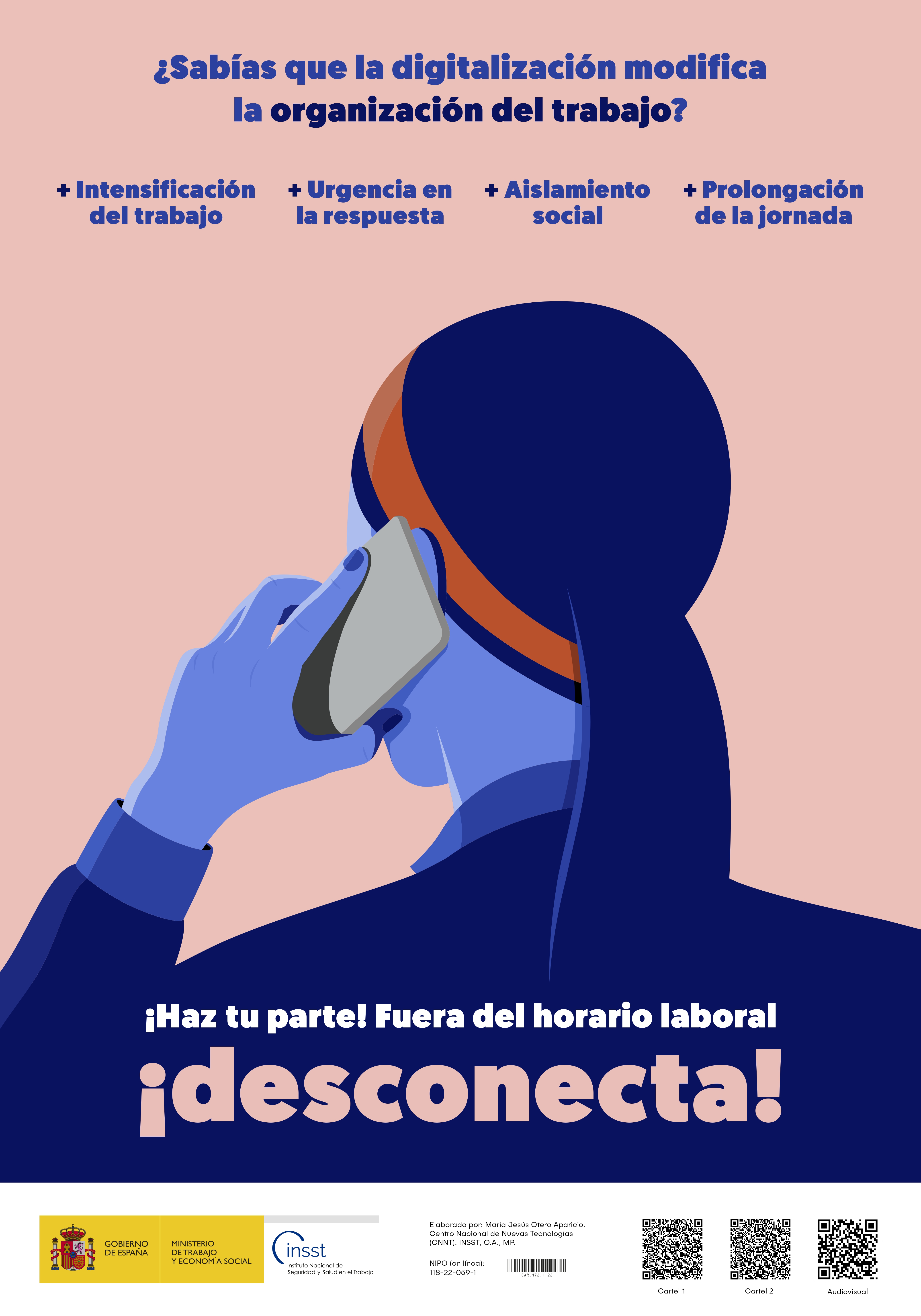 Cartel: ¿Sabías que la digitalización modifica la organización del trabajo? - Año 2022