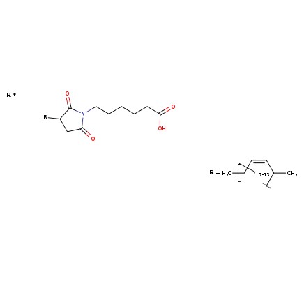 Imagen Ácido 6-[alquilo de C12-C18 (ramificado,insaturado)-2,5-dioxopirrolidin-1-il]hexanoico
