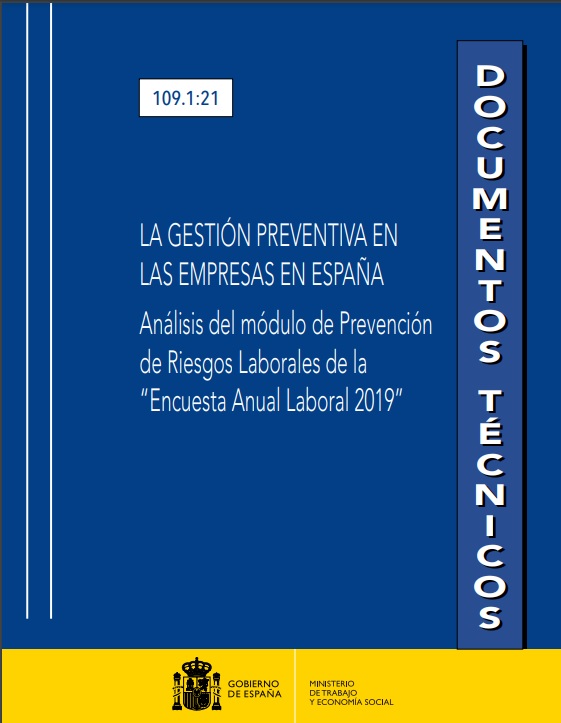 Imagen La gestión preventiva en las empresas en España 2020. Análisis del módulo de prl de Encuesta anual laboral 2019