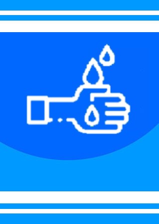 Imagen de unas gotas cayendo sobre una mano