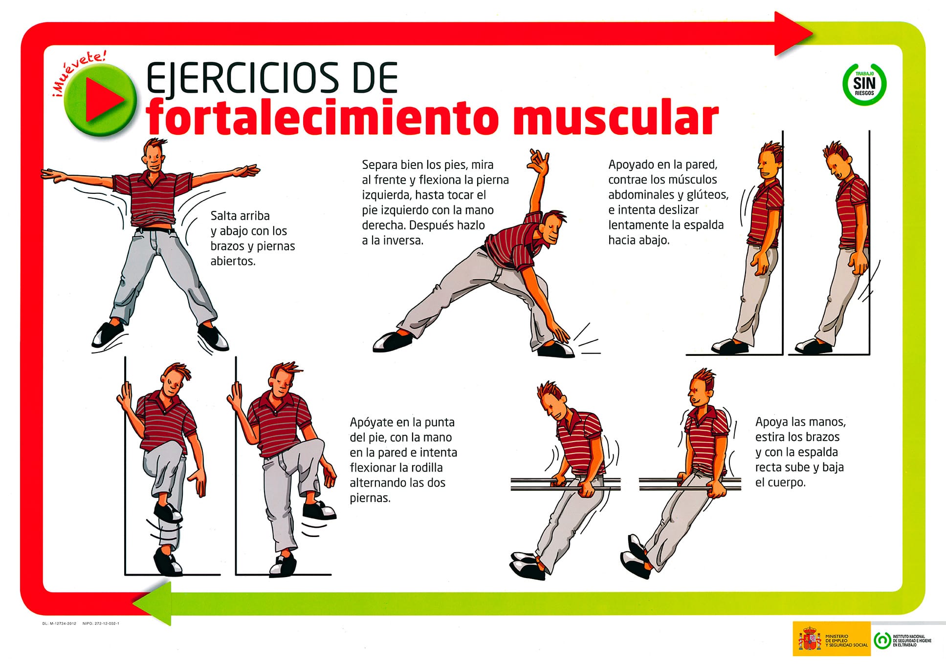 Cartel: Ejercicios de fortalecimiento muscular - Año 2012