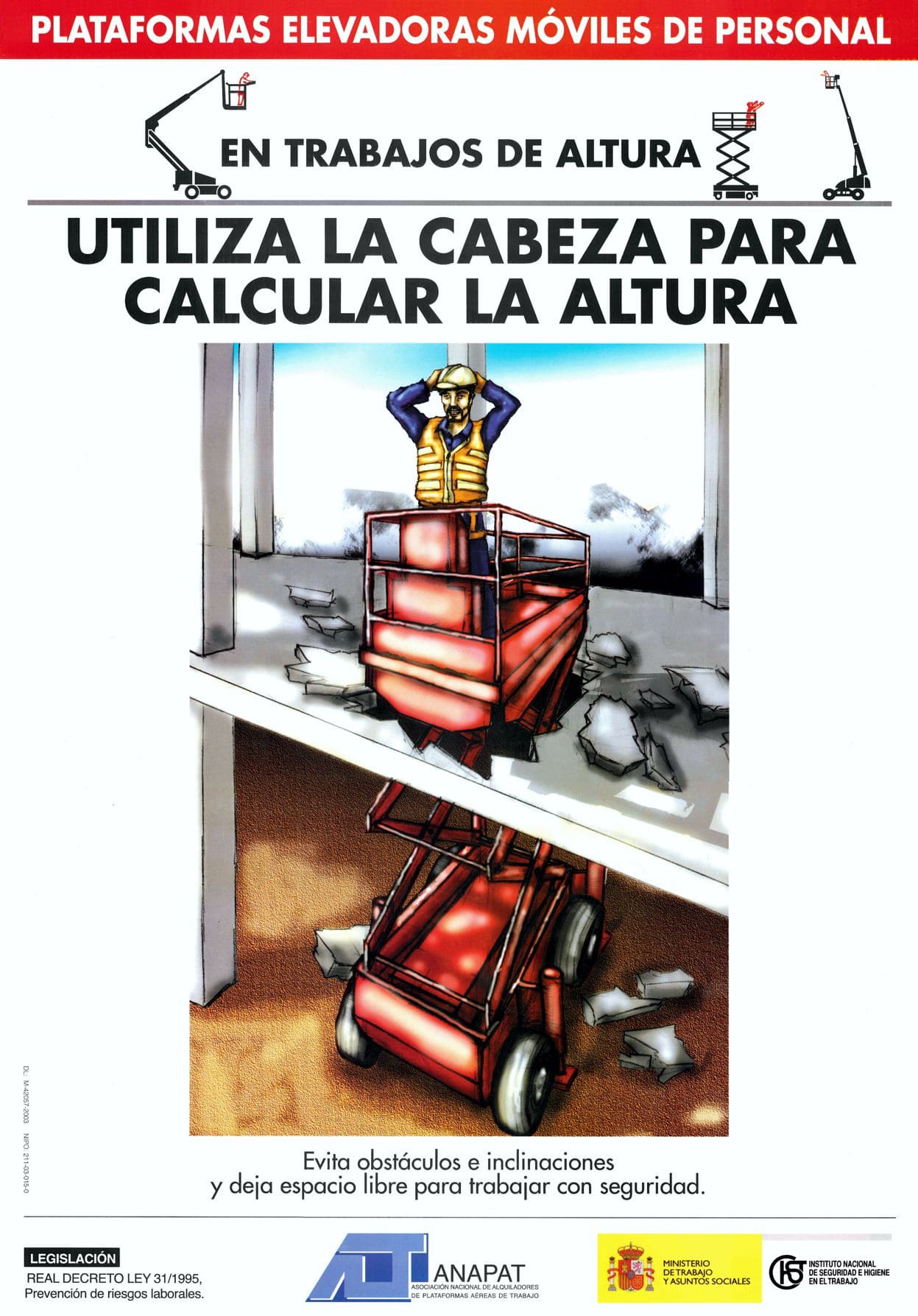 Carteles: Plataformas elevadoras móviles de personal - Año 2003