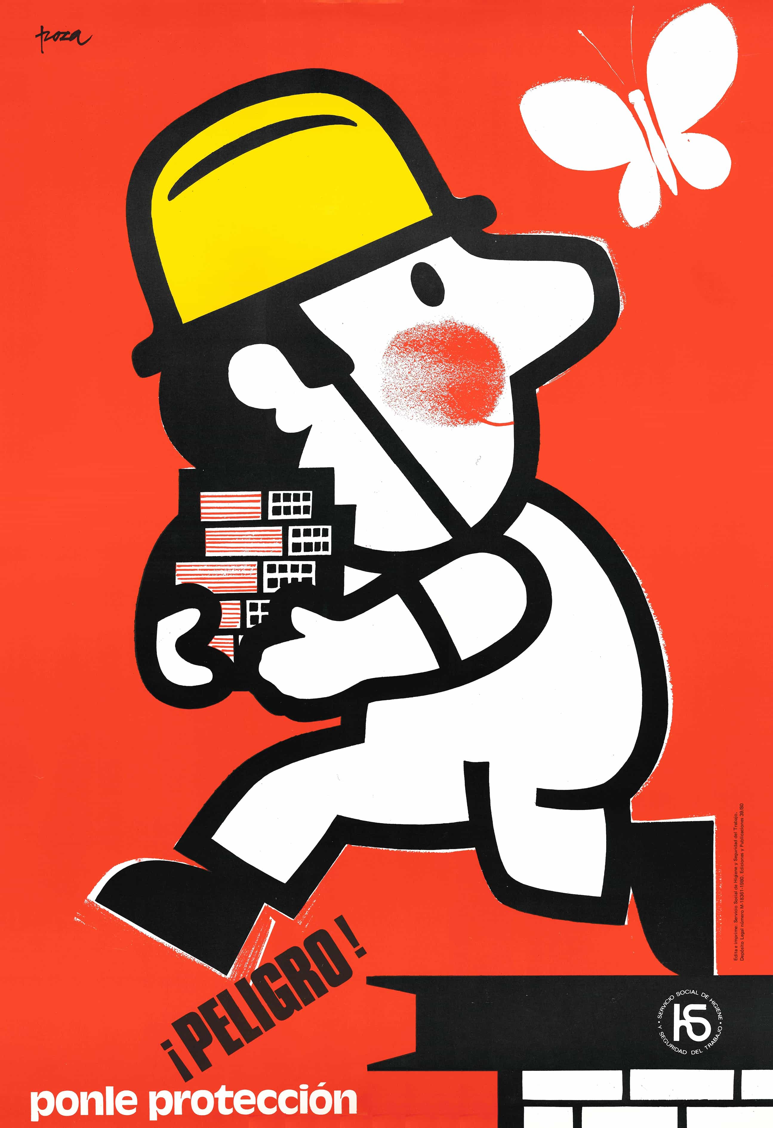 Cartel: ¡Peligro! Ponle protección - Año 1980