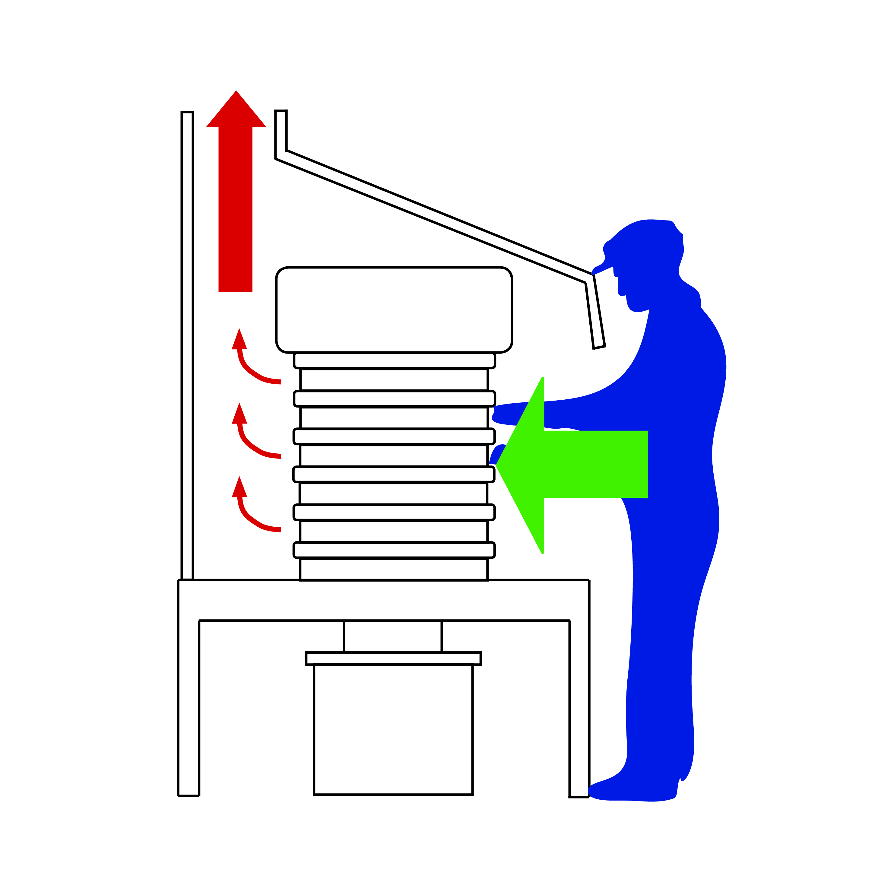 Figura 4: Prensa con ventilación por extracción