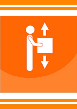 Dibujo de un muñeco levantando o bajando una carga