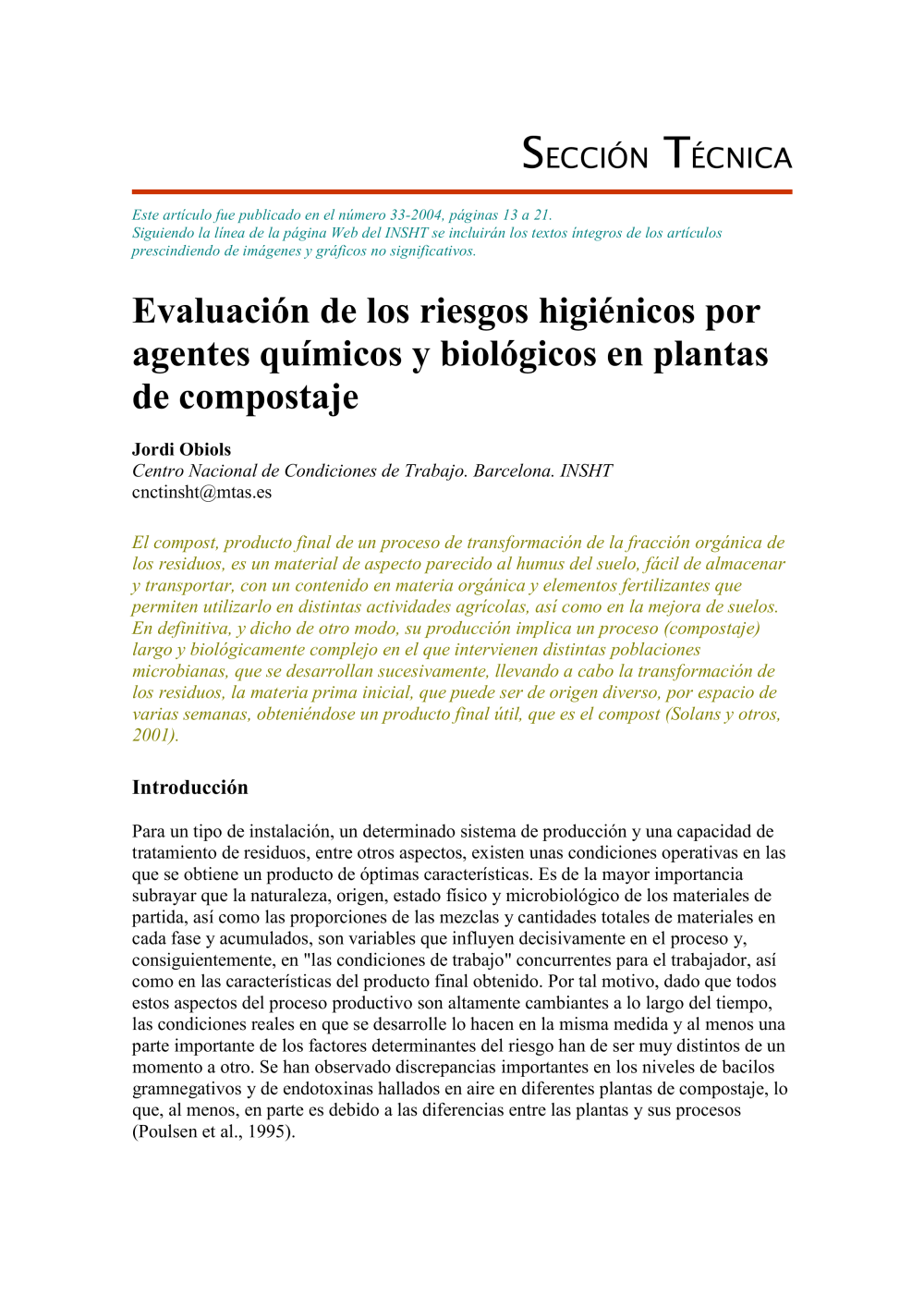 Evaluación de los riesgos higiénicos por agentes químicos y biológicos en plantas de compostaje.pdf