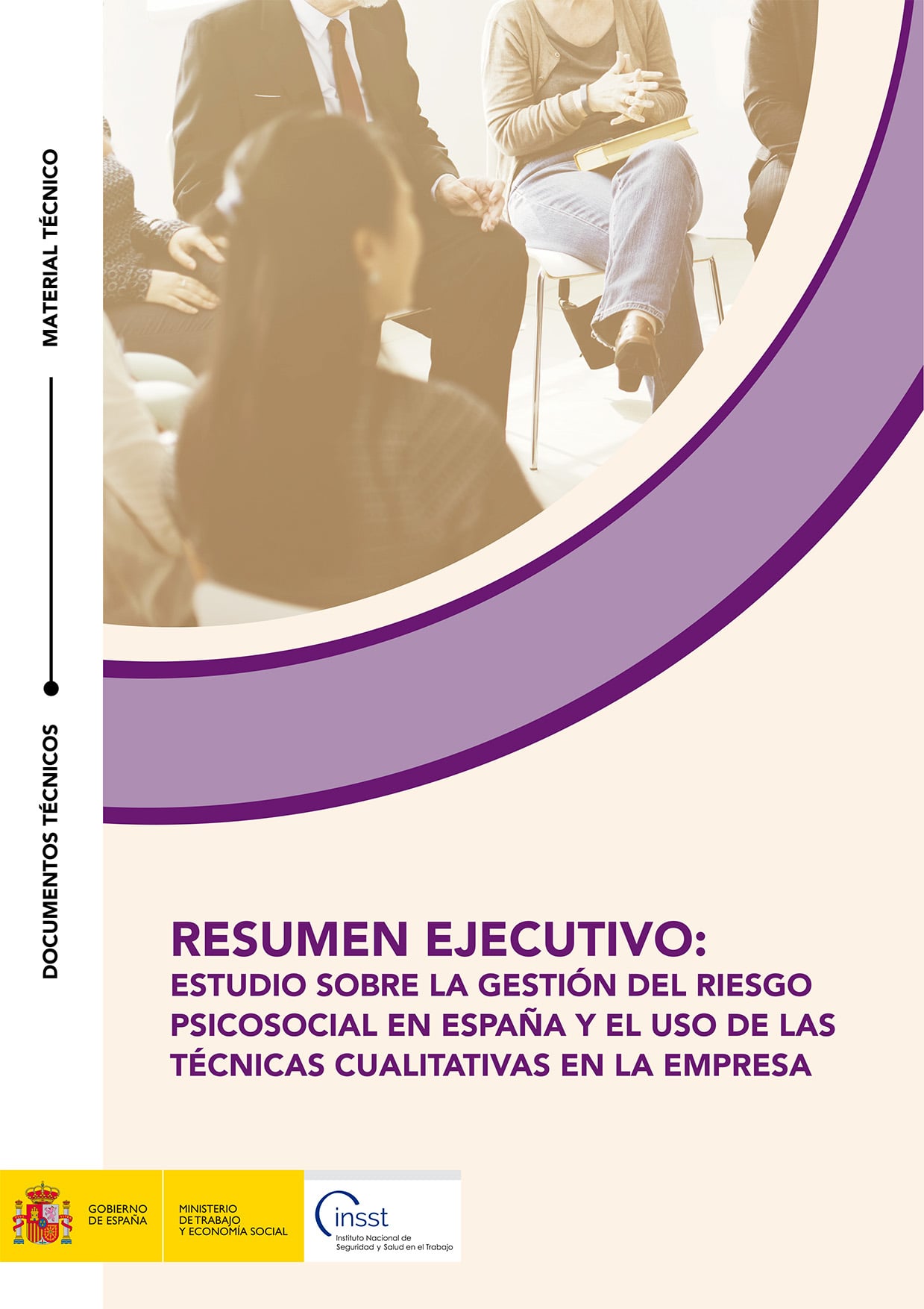 Imagen de la portada del Resumen ejecutivo: Estudio sobre la gestión del riesgo psicosocial en España y el uso de las técnicas cualitativas en la empresa
