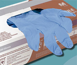  Imagen de una caja de guantes de protección de uso dual 