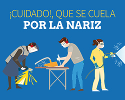 Dibujo de varias personas de distintas profesiones con protecciones en la cara, mascarilla, gafas, etc