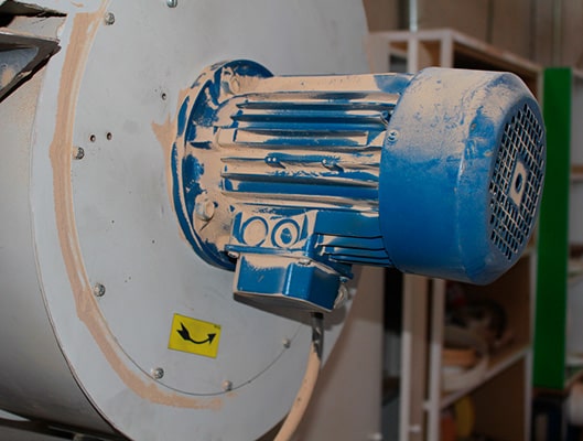 Imagen de acumulación de polvo en motor.