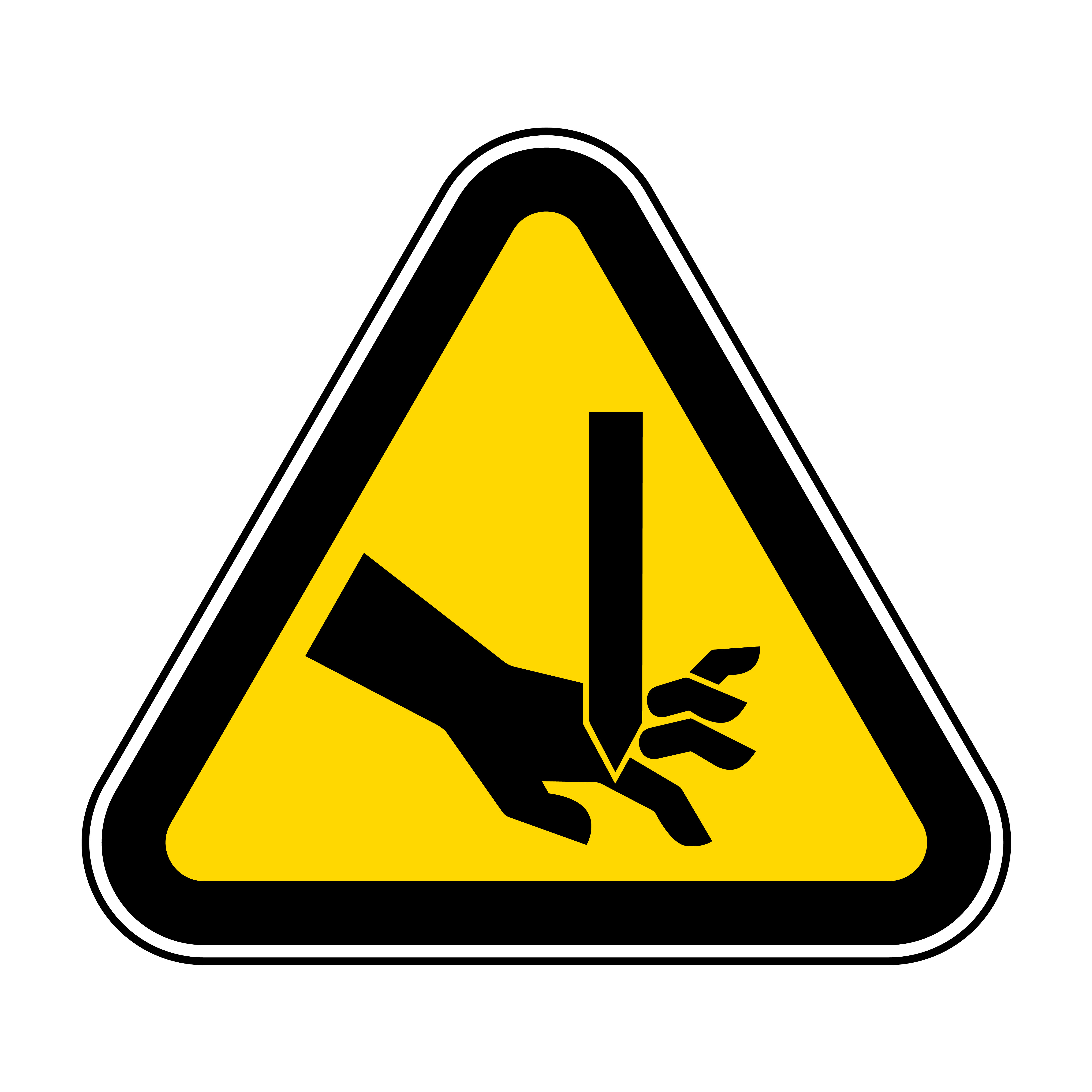 Señal de peligro de corte